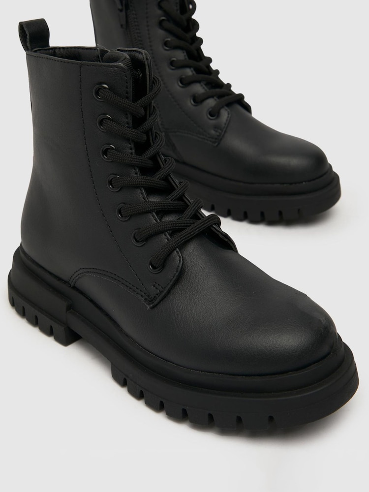 Noir - Bottes à lacets Schuh Caring - Image 3 of 4