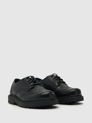 Schuh Lawn Black Brogue Shoes - Image 2 of 4