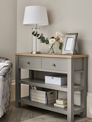Dove Malvern Oak Effect Console Table - Image 1 of 8