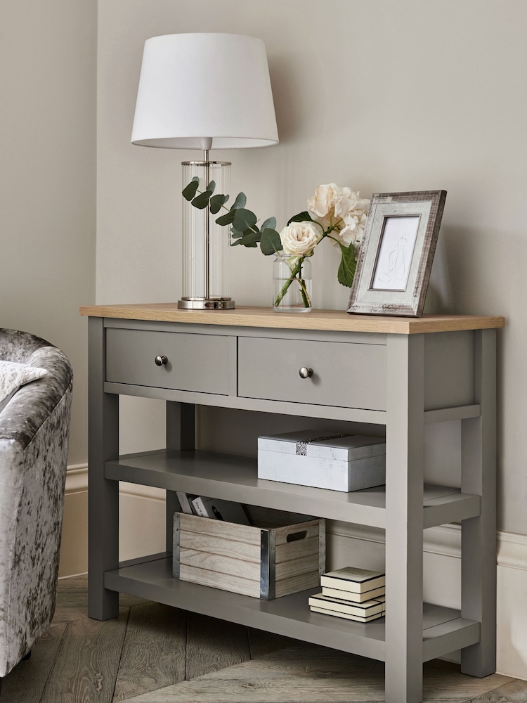 Dove Malvern Oak Effect Console Table - Image 1 of 8