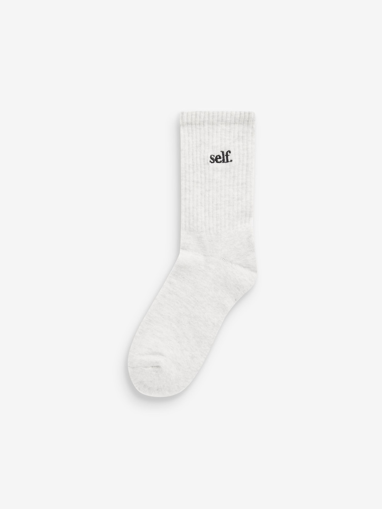 Noir/avoine/vert - Self. Chaussettes de cheville Cushion Sole Lounge 3 Pack - Image 3 of 4