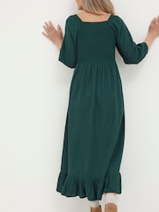 FatFace Forest Green Adele Midi Dress - Image 2 of 5