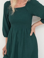FatFace Forest Green Adele Midi Dress - Image 4 of 5