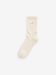 self. Oat Cushion Sole Lounge Ankle Socks 3 Pack - Image 2 of 2