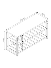 Black Bronx Console 3 Tier Shoe Storage - Image 7 of 7