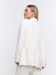 River Island Cream Shawl Collar Tuxedo Blazer - Image 2 of 4