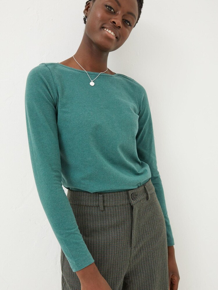 FatFace Green Organic Cotton Bree T-Shirt - Image 1 of 5 FatFace Green Organic Cotton Bree T-Shirt - Image 1 of 5