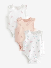 Rose - Corps de gilet en coton 100% prématuré Bébé 3 Paquet - Image 1 of 6