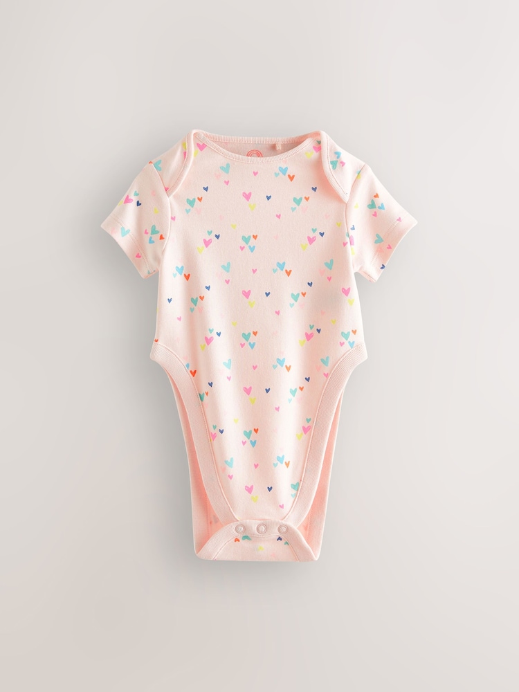 Pink - Kurzärmelige Bodys gegen Hüftdysplasie aus 100 % Baumwolle, 3er-Pack - Bild 2 von 6