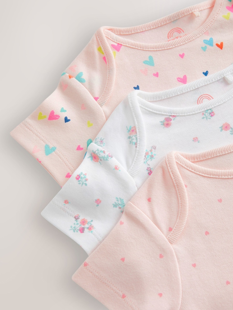 Pink - Kurzärmelige Bodys gegen Hüftdysplasie aus 100 % Baumwolle, 3er-Pack - Bild 6 von 6 Pink - Kurzärmelige Bodys gegen Hüftdysplasie aus 100 % Baumwolle, 3er-Pack - Bild 6 von 6