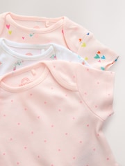 rožnata - Hip Displazija kratek rokav; s kratkimi rokavi 100% Cotton bodi 3 Pakiranje - Slika 9 iz 10