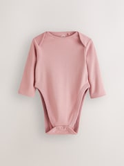 Pink Hip Dysplasia Long Sleeve 100% Cotton Bodysuits 3 Pack - Image 2 of 6