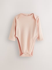 Pink Hip Dysplasia Long Sleeve 100% Cotton Bodysuits 3 Pack - Image 4 of 6