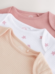 Pink Hip Dysplasia Long Sleeve 100% Cotton Bodysuits 3 Pack - Image 6 of 6