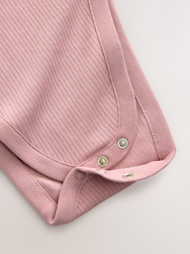 Pink Hip Dysplasia Long Sleeve 100% Cotton Bodysuits 3 Pack - Image 8 of 9