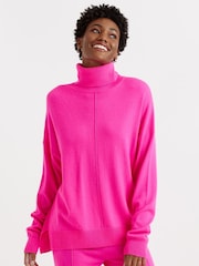 Chinti & Parker Wool/Cashmere Relaxed Roll Neck Jumper - Image 3 of 4