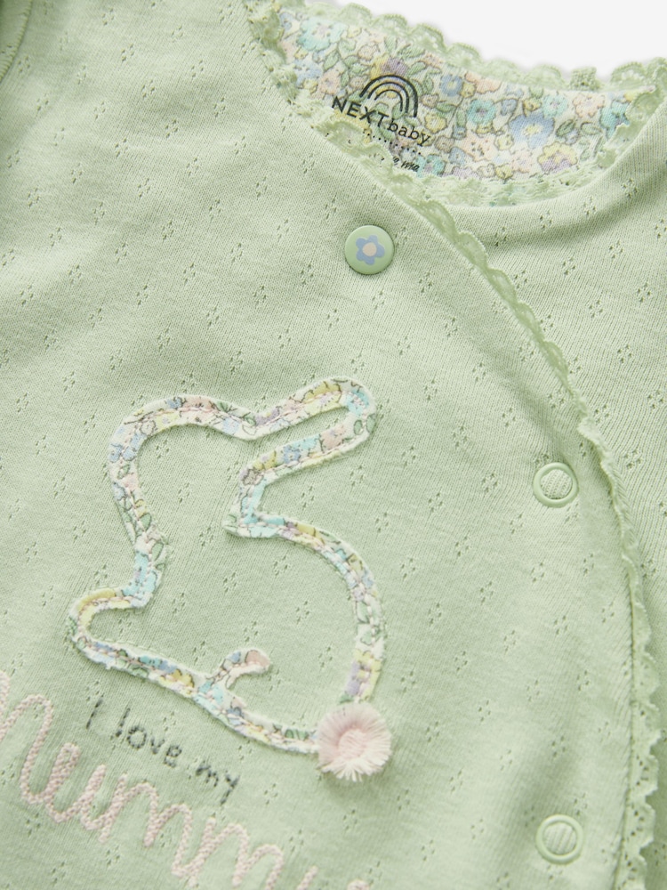 Sage Green Mummy 100% Cotton Family Sleepsuit (0-2yrs) - Image 7 of 7