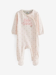 Pink Little Sister Baby Sleepsuit (0-18mths) - Image 5 of 8