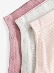 Pink/Grey Baby 100% Cotton Hip Dysplasia Leggings 3 Pack (0-3yrs) - Image 3 of 3