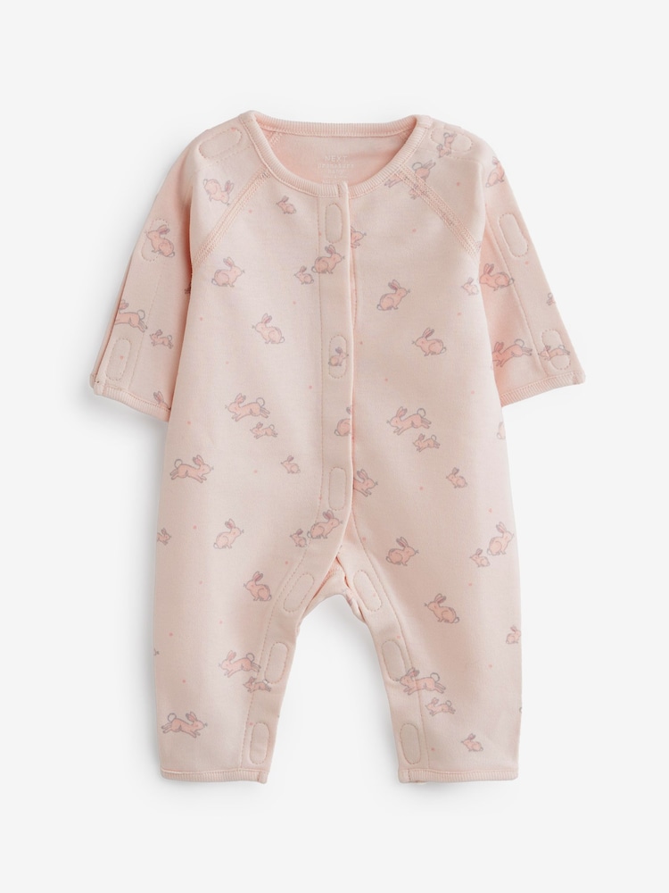 Rose - Combinaisons de nuit pour prématurés 100% coton 3 Lot (0-0mths) - Image 2 de 6
