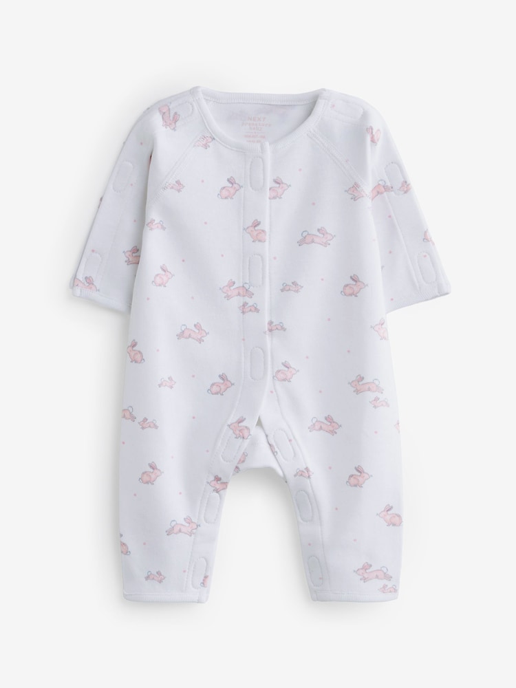 Pink Premature Baby 100% Cotton Sleepsuits 3 Pack (0-0mths) - Image 3 of 6