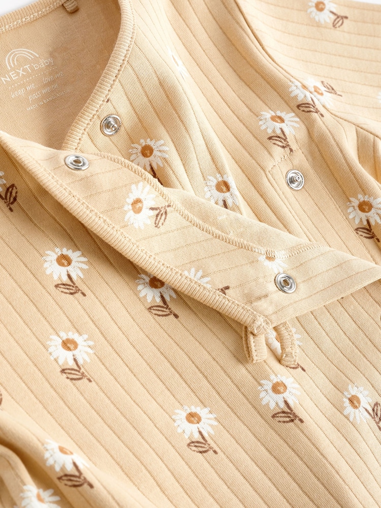 Neutral 100% Cotton Wrap Baby Sleepsuit (0mths-2yrs) - Image 12 of 12