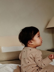 Neutral 100% Cotton Wrap Baby Sleepsuit (0mths-2yrs) - Image 4 of 12