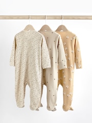Neutral 100% Cotton Wrap Baby Sleepsuit (0mths-2yrs) - Image 5 of 12