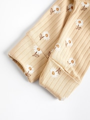 Neutral 100% Cotton Wrap Baby Sleepsuit (0mths-2yrs) - Image 8 of 12
