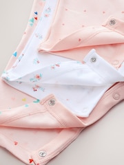 rožnata - dojenček Hip Dysplasia 100% Cotton Sleepsuits 3 komplet (0-3yrs) - Slika 7 iz 10