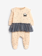 Cream/Blue Tutu Baby Sleepsuit (0mths-3yrs) - Image 1 of 3
