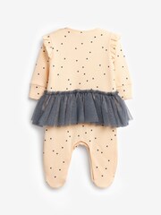 Cream/Blue Tutu Baby Sleepsuit (0mths-3yrs) - Image 2 of 3