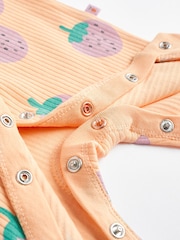 Vijolična/oranžna - dojenček Printed brez stopal 100% Cotton Sleepsuits 3 komplet (0mths-3yrs) - Slika 6 iz 8