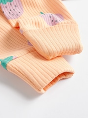 Vijolična/oranžna - dojenček Printed brez stopal 100% Cotton Sleepsuits 3 komplet (0mths-3yrs) - Slika 7 iz 8