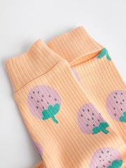 Vijolična/oranžna - dojenček Printed brez stopal 100% Cotton Sleepsuits 3 komplet (0mths-3yrs) - Slika 8 iz 8