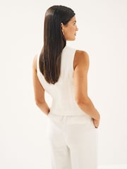 White Tailored Waistcoat - Image 3 of 6