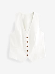 White Tailored Waistcoat - Image 5 of 6
