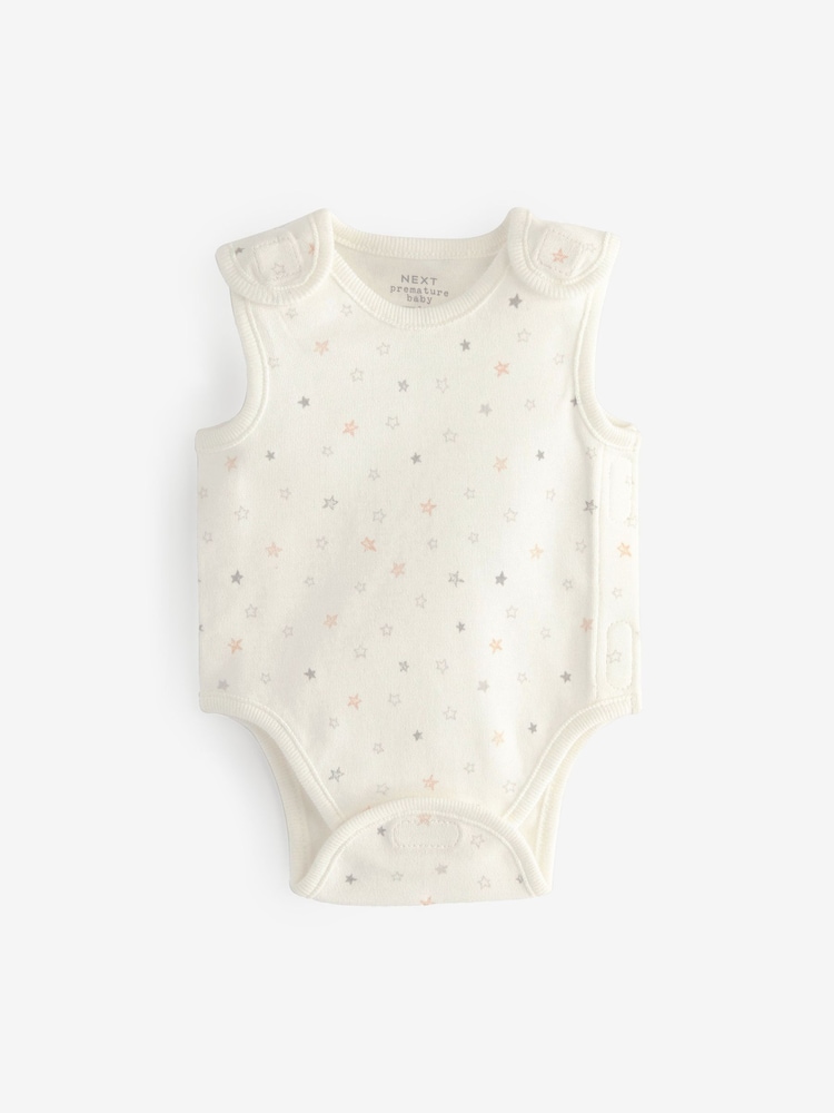 Neutral Character Baby Premature 100% Cotton Bodysuits 3 Pack - Image 2 of 6
