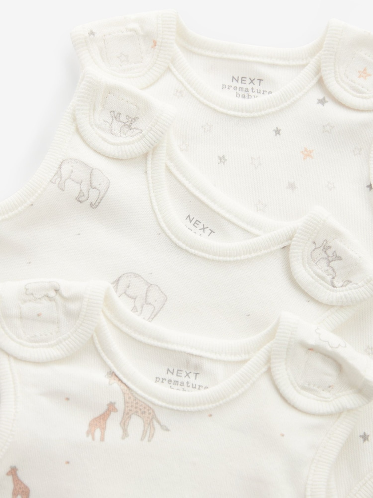 Neutral Character Baby Premature 100% Cotton Bodysuits 3 Pack - Image 6 of 6
