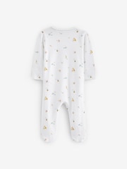 White Born in 2024 100% Cotton Baby Sleepsuit (0-9mths) - Image 5 of 8