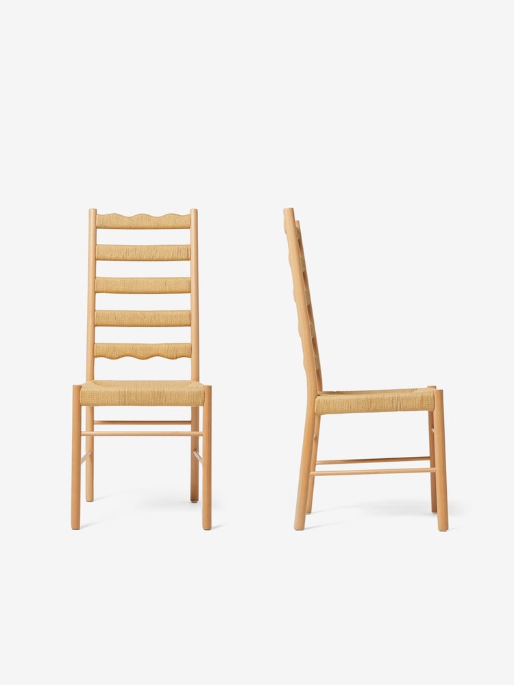 MADE.COM Set of 2 Natural Clara Dining Chairs - Image 4 of 4