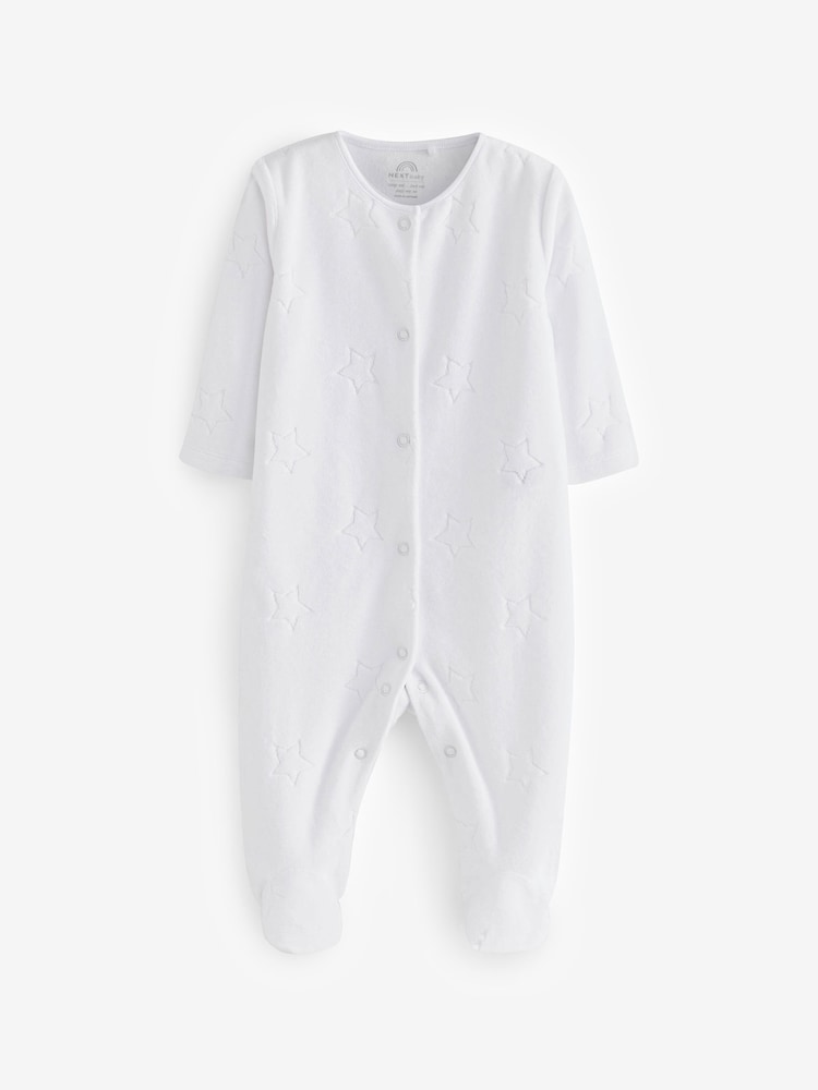 White Star Velour Baby Sleepsuit (0mths-2yrs) - Image 1 of 3