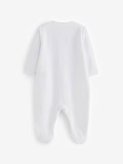 White Star Velour Baby Sleepsuit (0mths-2yrs) - Image 2 of 3