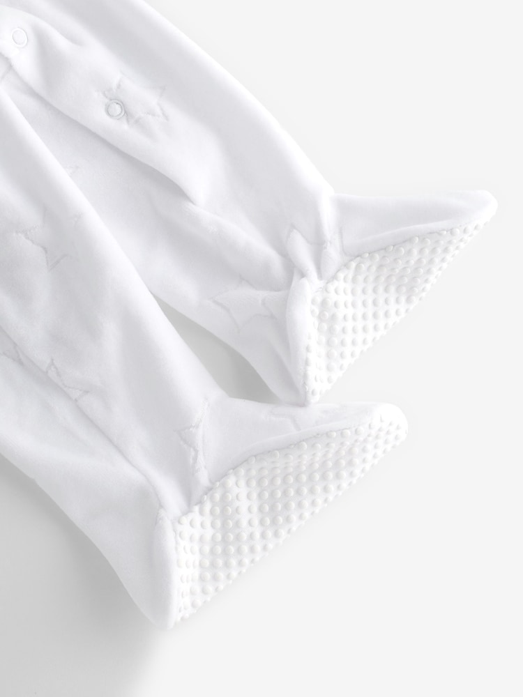White Star Velour Baby Sleepsuit (0mths-2yrs) - Image 3 of 3