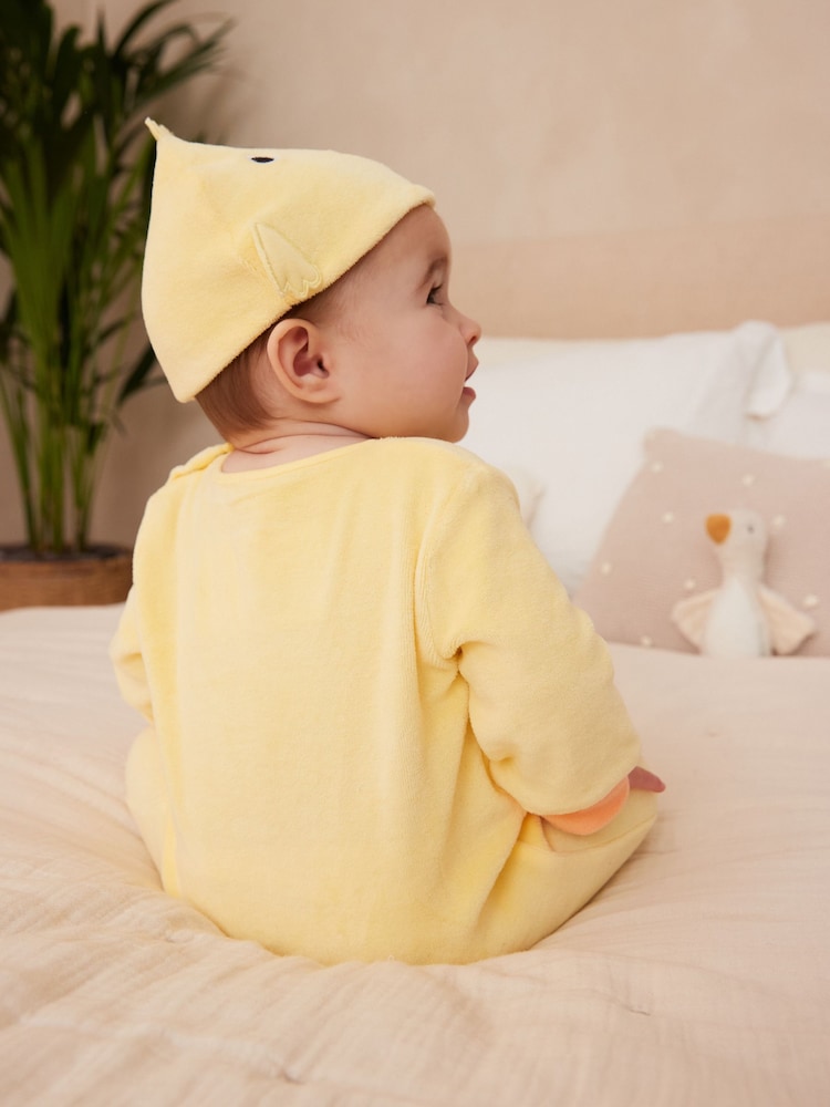Yellow Novelty Chick Baby Sleepsuit (0-2yrs) - Image 2 of 8
