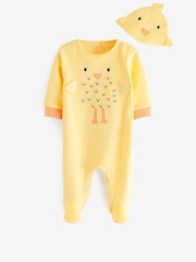 Yellow Novelty Chick Baby Sleepsuit (0-2yrs) - Image 4 of 8