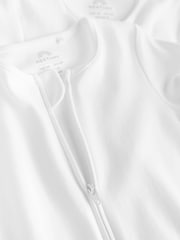 White Essential Zipped 100% Cotton Baby Sleepsuits 3 Pack (0-3yrs) - Image 5 of 6