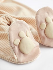 Oatmeal Bear Baby Sleepsuit (0-2yrs) - Image 6 of 10