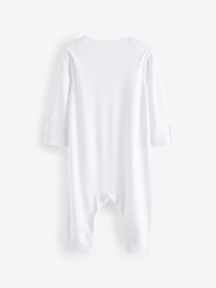 White Kind to Skin Baby Sleepsuits 3 Pack (0-2yrs) - Image 2 of 3