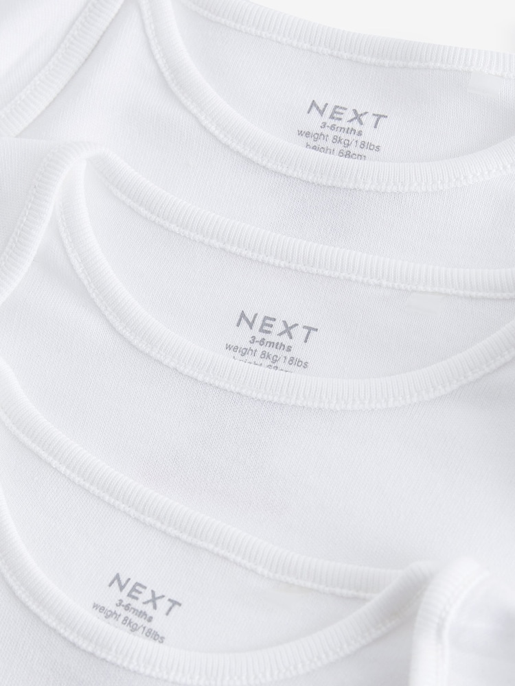 White Kind to Skin Baby Sleepsuits 3 Pack (0-2yrs) - Image 3 of 3
